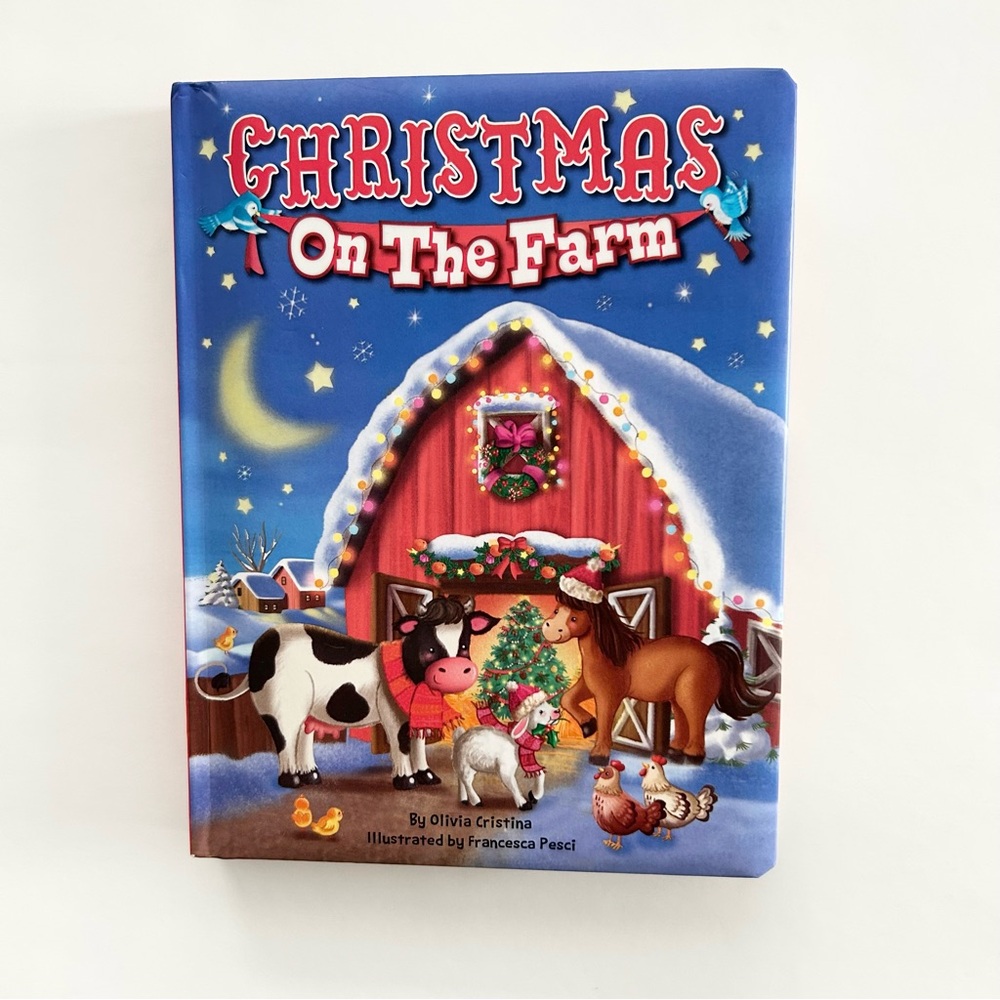 🆕 Christmas On The Farm Padded Cover Board Book Little Hippo Books Ages 1-5